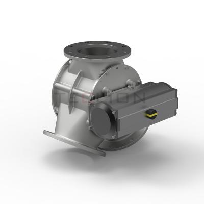 Powders Granular Pneumatic Diverter Gate Valve Plate Structure DV Type