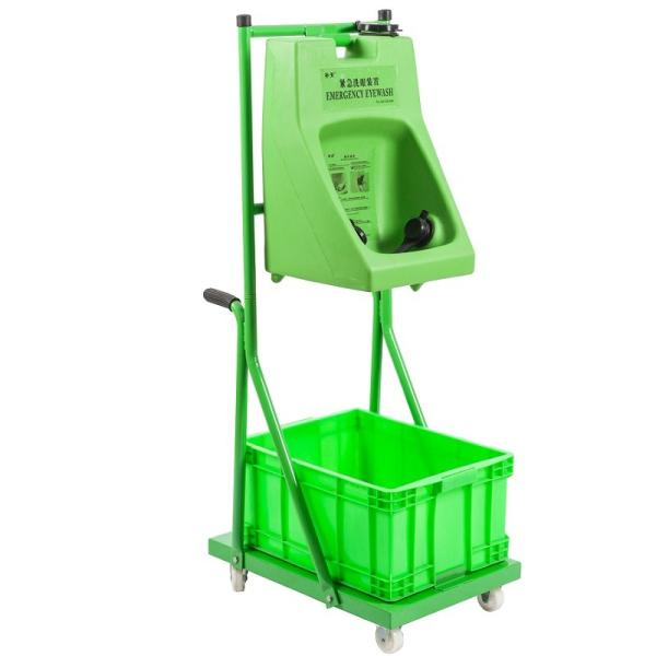 Trolley portable eyewash 30L(8gallon) emergency eyewash  ABS portable eye wash station, plastic emergency eye wash