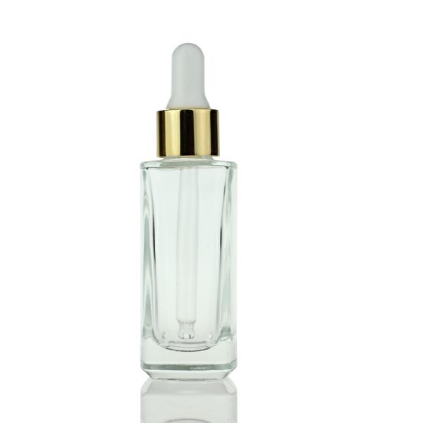 35ml Square Dropper Bottle Skincare Eyes Serum Cosmetic Glass Bottle