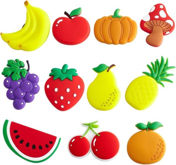 Waterproof Decorative Magnets PVC Fridge Magnet Stickers With Cute Fruit Design