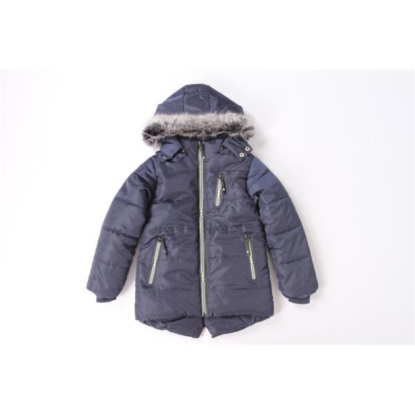 Multicolour Olive Navy Boys Longline Puffer Coat 100% Polyester Fiver