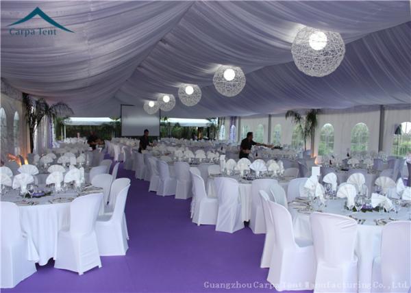 Custom Made Temporary Large Wedding Tents Event Canopy Tent With Glass Wall
