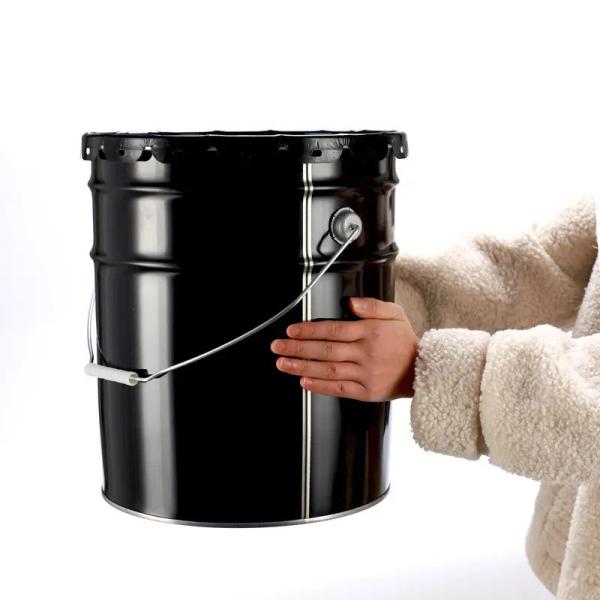 Customizable Metal Stackable Lubricating Oil Bucket With Rust Resistant Coating
