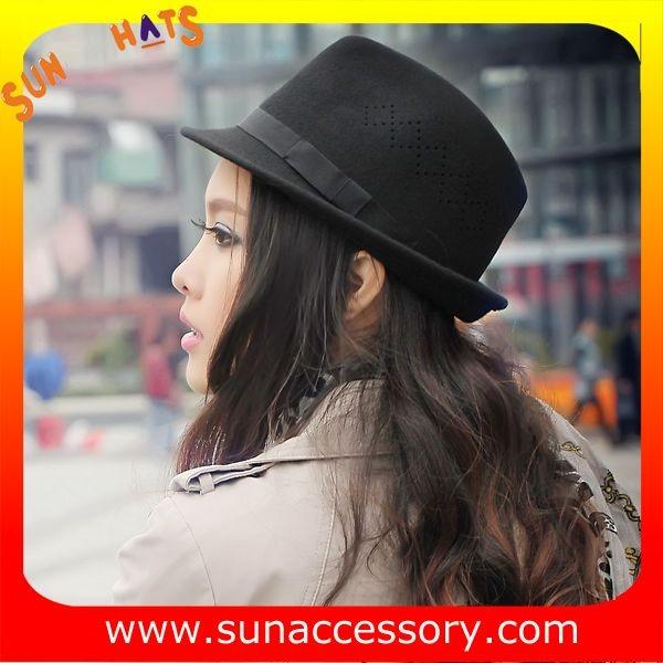 5780351 Sun Accessory customized  winner  fashion 100% wool felt fedora hats, unisex hats and caps wholesaling