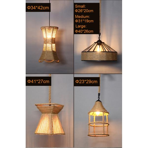 Vintage Pendant Lamp E27  Rope Iron Lampshade For Bar Shop/Coffee House Loft pendant lamp(WH-VP-247)