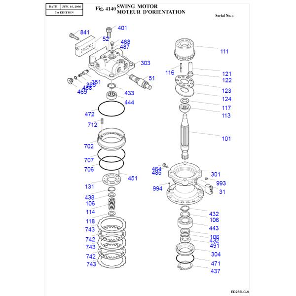 Motor solar 401-00352 de 255 oscilaciones de DH258 DH255 R305