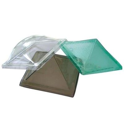 verrières de toit de pyramide de polycarbonate transparentes ou colorées Complanate et dôme de lucarne de granule