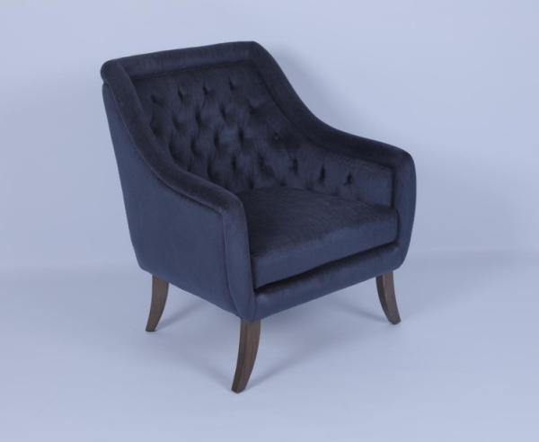Outdoor Customized Modern Armchair Fabric Wood Frame Elegant Velvet