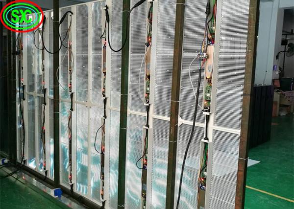 Indoor P3.91 Transparent LED Screen Glass Window Aluminium Cabinet Material led transparent screen