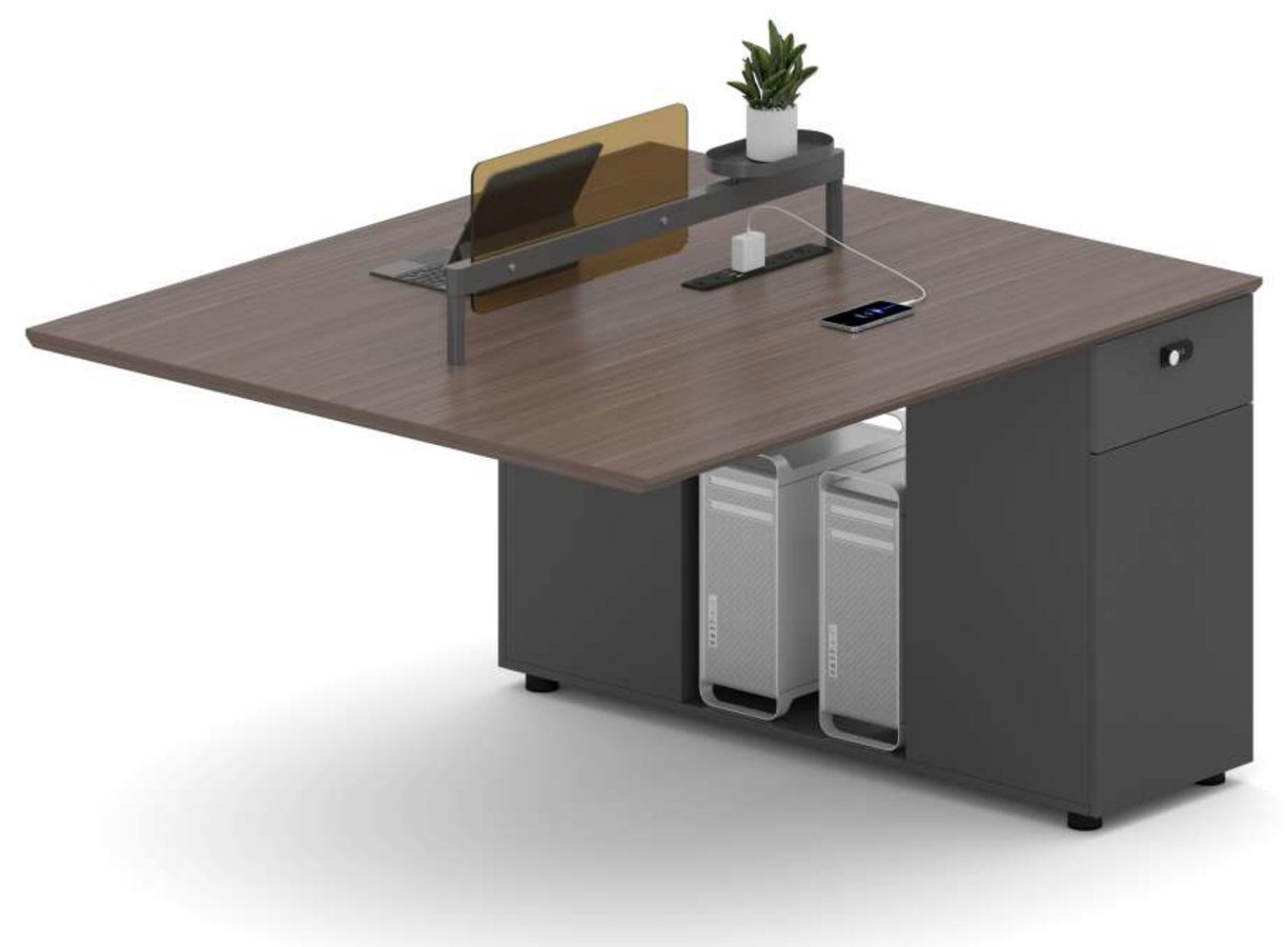Computer Desk with Lockable Drawer Pedestal-Desks