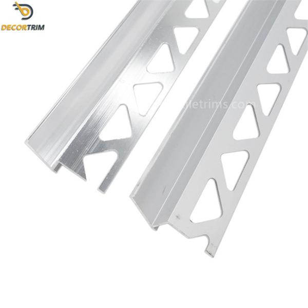 12mm Joining Flooring Edging Strip Polished Silver Smooth Sloped Edge