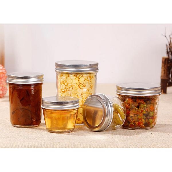 Customer Design Glass Jam Jar Vacuum For Honey Screw Lid Round Shaped