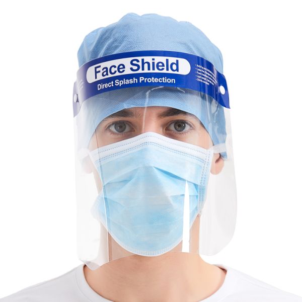 Hubei Haixin Medical Facemask Goggles Transparent PET Face Shield with Anti-Fog Eye Disposable Protective Face Masks Suppliers