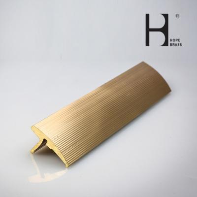 OEM Golden Brass T Profile , 65% Copper T Tile Edge Trim