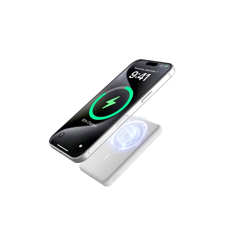 5000mAh Slim Magnetic Portable Power Bank, Compact Magnetic Wireless Charger Powerbank, USB‑C Input & Output, 15W Max Magnetic Wireless Charging (5W/7.5W/10W/15W)