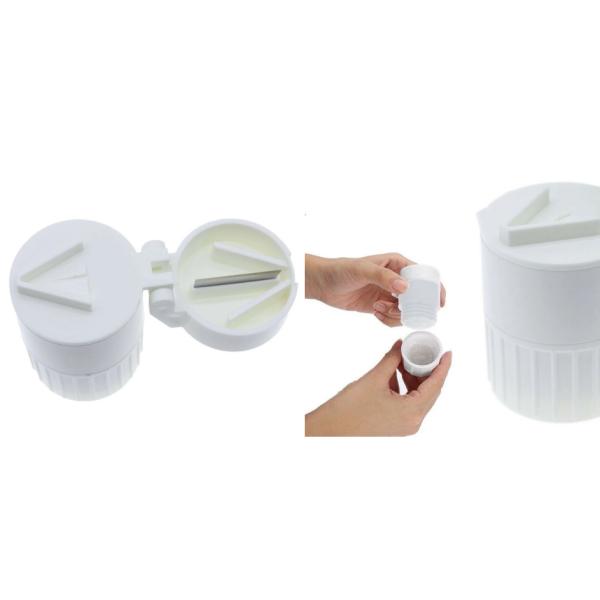 Popular pill crusher cutter water cup Portable 4 in 1 Pill tablet medicine spliter grinder  Box case pouch manufacture price