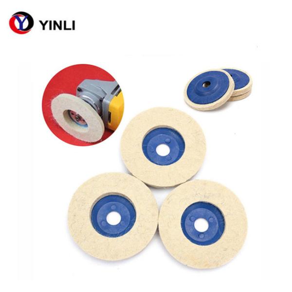 Natural Wool Hard Density Felt Polishing Wheel 80mm For Grinder
