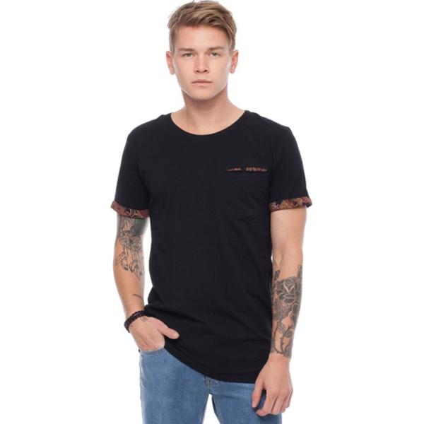 2017 Men new design tshirt with pocket rounded hem t shirt for wholesale