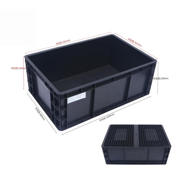 600*400mm ESD Plastic Box ESD Storage Bins Conductive Crate for electronic parts