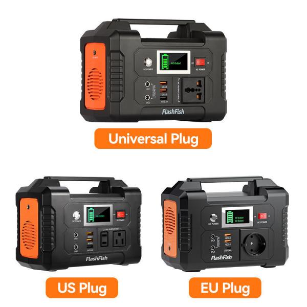 Estação de energia solar portátil de 600W com bateria de lítio USB e saída AC de 110V/220V