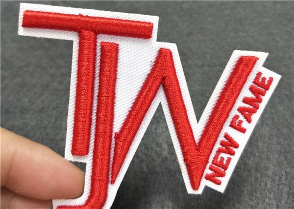 Solid Color Embroidered Back Patch Laser Cut Border Custom Made Patches