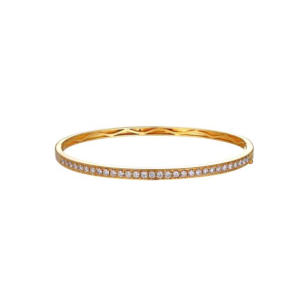 браслет цвета Bangle 1.00ct 18K диаманта золота 18K 3.0mm Tri