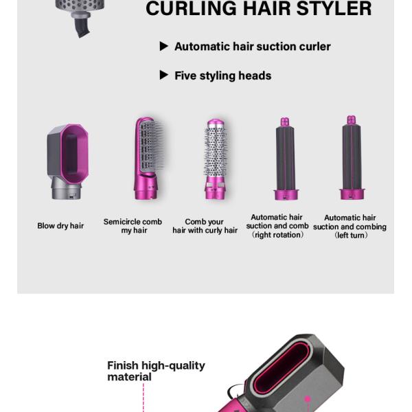 ABS 6 в 1 отделяемом фене для волос Styler один шаг для выправляя завивая суша расчесывать