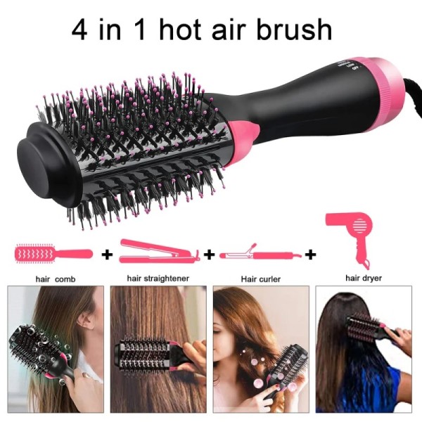 Hair Dryer Hot Air Brush Styler Volumizer Hair Straightener Curler Comb Roller Ceramic Household Use Electric Ion Blow Dryer