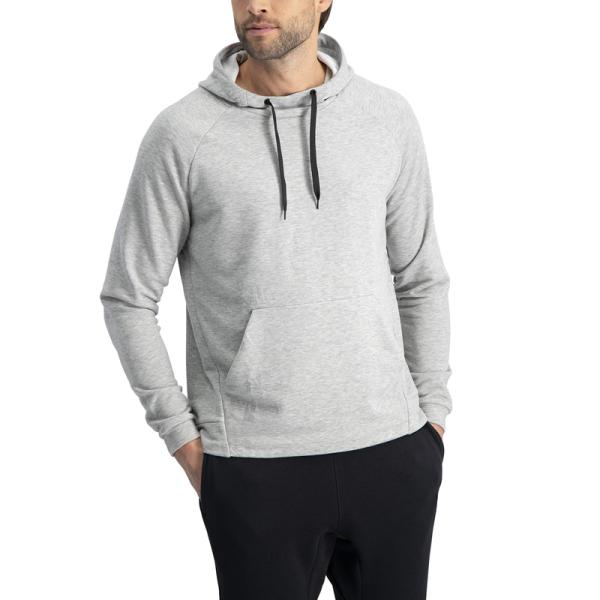 Customized 100% Polyester Raglan Sleeve Workout Pullover Hoodie Sweatshirts with Pocket