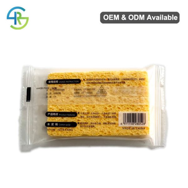 Natural Wood Pulp Sponge Highly Absorbent Household Eco Friendly Washing Sponge