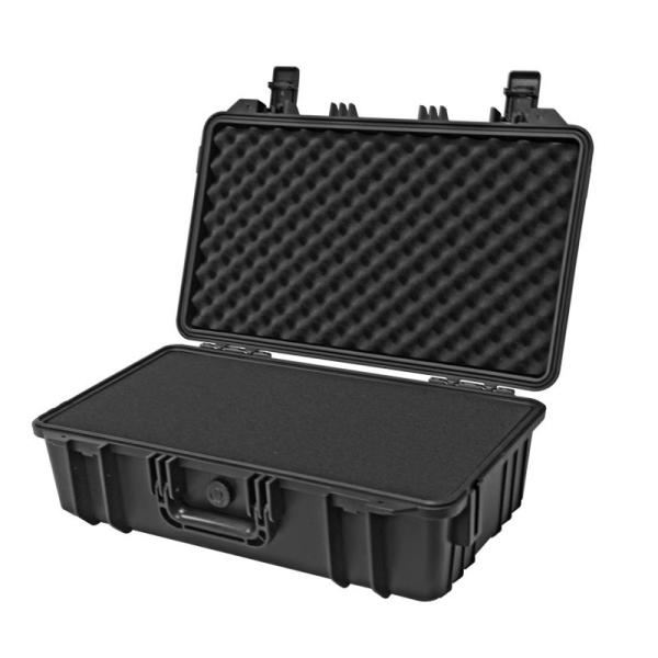 Utilisation polyvalente Portable Black PP Plastic Carrying Case Shockproof Dustproof Waterproof Case avec boîte à outils en mousse pré-coupée IP67
