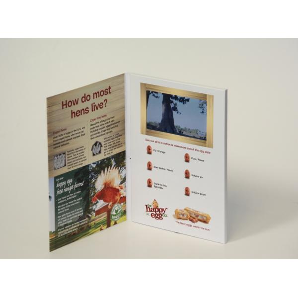 CMYK Printing Lcd Invitation Card , Video Greeting Cards IPS Screen Rechargable Battery
