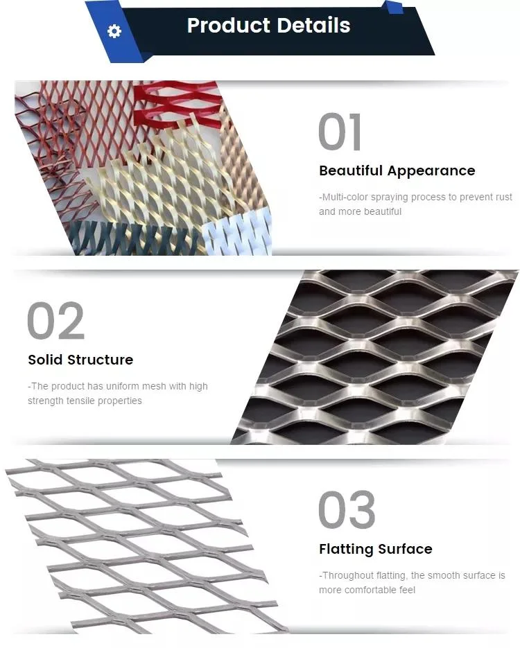 Factory Direct Sales Aluminum/Stainless Steel Plate Expanded Metal Mesh