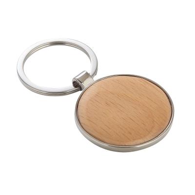 Hard Wood Carved Keychain ,  Round Shape Key Fob Key Holder Customised
