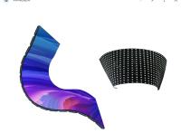Affichage LED flexible, populaire avec des formes courbes et cylindriques pour un écran LED flexible.