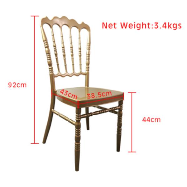 Iron Aluminum Alloy Wedding Chiavari Chair 28*2.0mm 35x2.5mm Tube Size