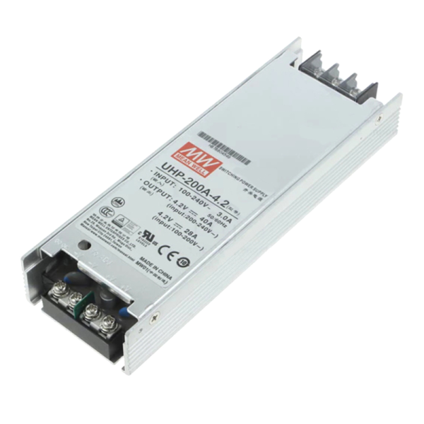 Low Profile Meanwell 200W LED Display Power Supply Fanless Design Maintenance Free