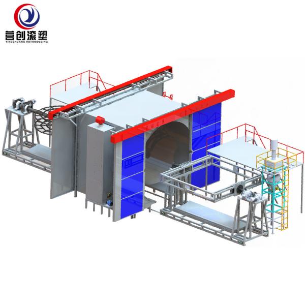 Automatic Shuttle Rotational Molding Equipment 40kw For Septic Tank