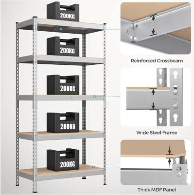 5-Tier Adjustable Light Duty Steel Storage Shelf 70lbs Capacity