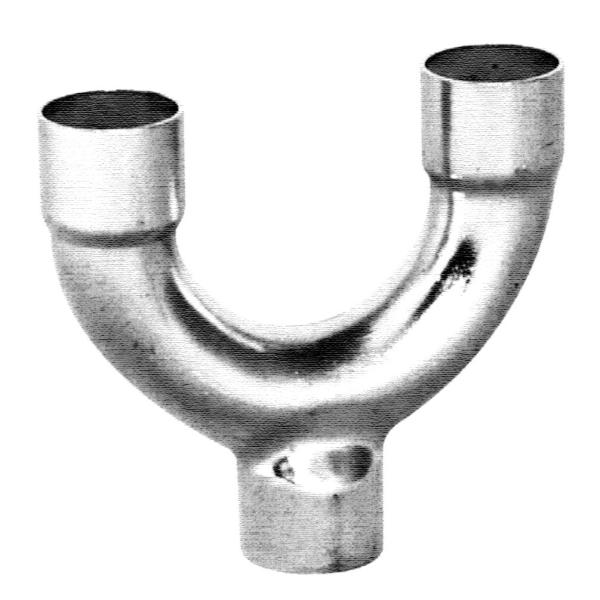 Copper Y Shape Connector Polish Tee 3 Way Pipe Connector For Refrigeration