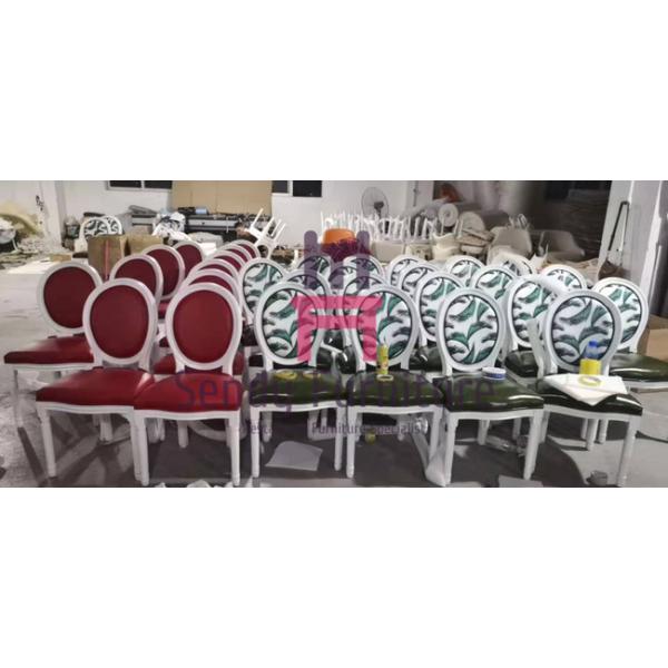 Vintage Round Back Wedding Fabric Lether Wood Restaurant Chairs