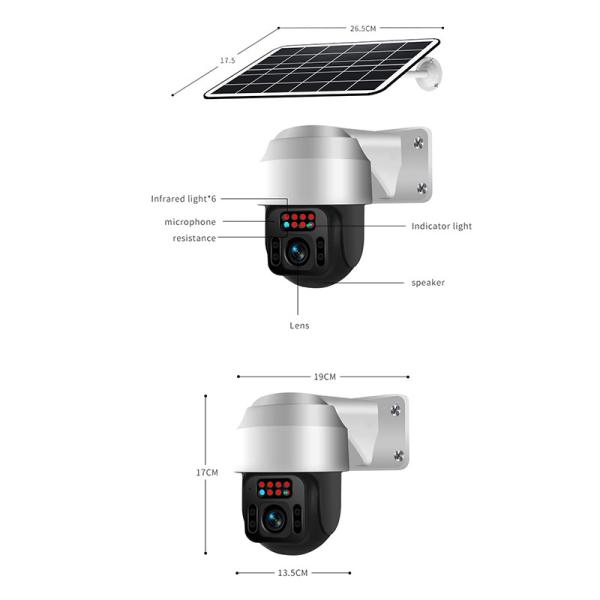 Outdoor Solar 4G Camera High Speed 360 Degree Night Vision Surveillance Remote Control WIFI Camera
