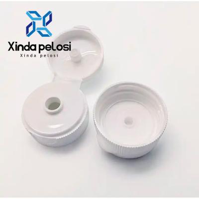 Cap Flip Top Pour Spout Caps Cosmético Bala de Forma Redonda Desinfetante de plástico PE