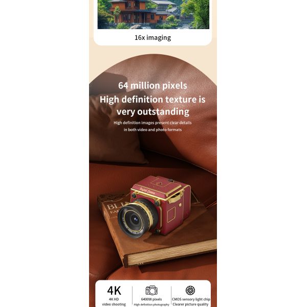 M31 4K Retro Texture High Definition Digital Camera Professional Digital Lens