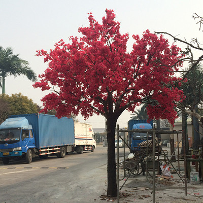 Lush Cherry Artificial Landscape Trees Exhibition Decorative