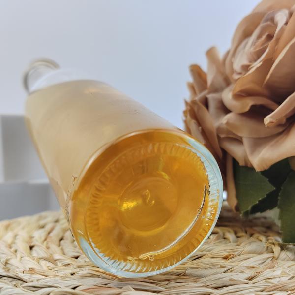 Acceptable Customer's Logo Clear Color Long Neck 50ml 100ml Glass Oil Bottle with Cork Cap