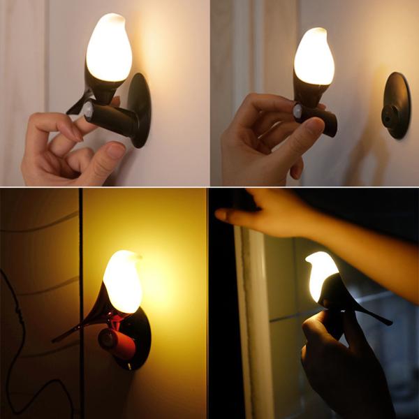 Bird Nightlight Human body induction lamp usb charge Light control led cabinet wardrobe light