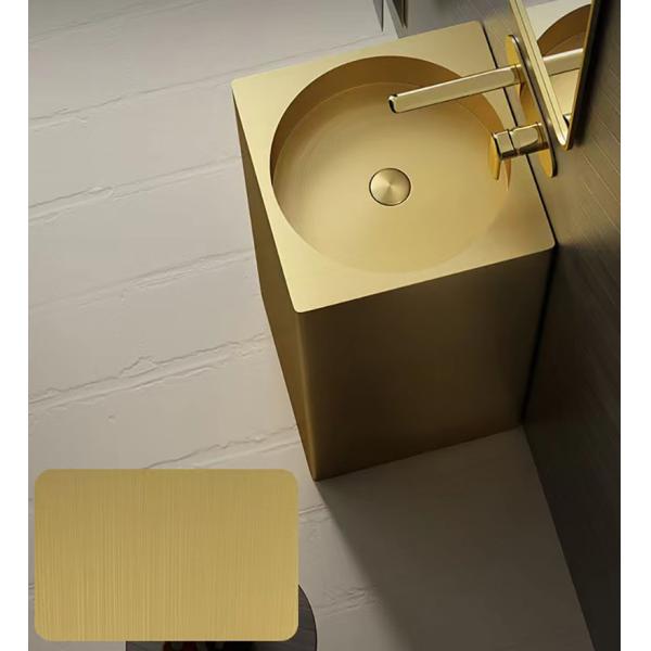 Multi Colors Stainless Steel Hand Wash Sink Freestanding Square Column Shape