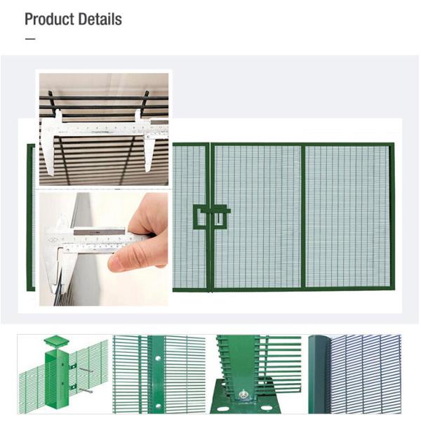 Anti Climb Perimeter Security 358 Mesh Fencing Metal