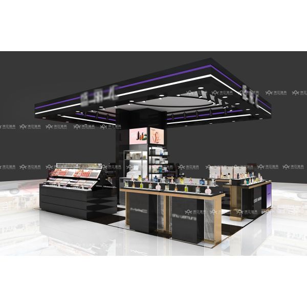 Cosmetics Kiosk Display Cabinet Retail Shelving Solutions Perfume Shop Furniture